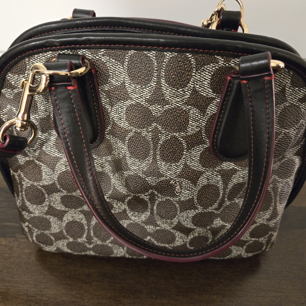 Coach Brown and Black Signature Women's Bag Set - Picture 9 of 11